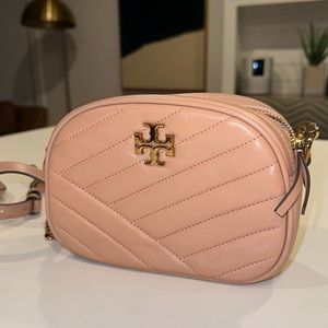 Tory Burch Pink Kira Chevron Purse Camera Bag